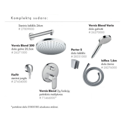 Potinkinis dušo komplektas HANSGROHE Vernis Shape 200