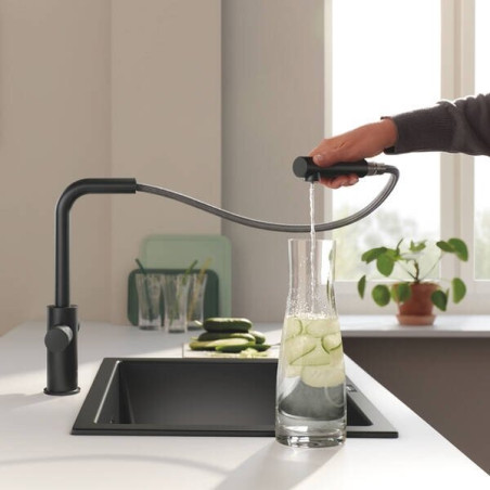 Virtuvinis (plautuvės) maišytuvas su ištraukiamu snapu GROHE Blue Pure Minta, 30590KF0