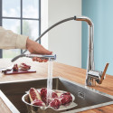 Virtuvinis (plautuvės) maišytuvas su ištraukiama žarnele GROHE Zedra, 32553002