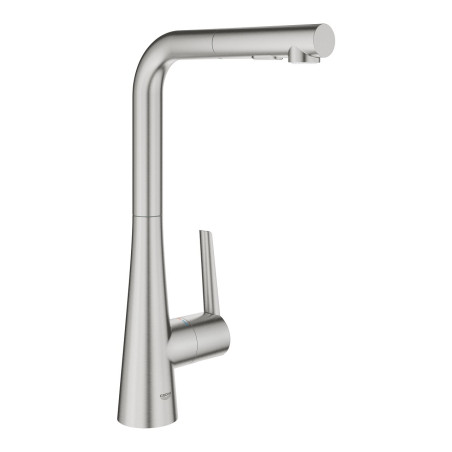 Virtuvinis (plautuvės) maišytuvas su ištraukiama žarnele GROHE Zedra, 32553DC2