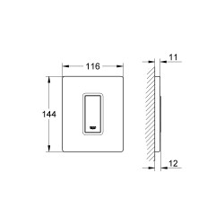Vandens nuleidimo plokštelė pisuarui GROHE Skate Cosmopolitan, 38784SD0