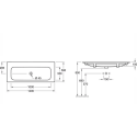 Praustuvas VILLEROY & BOCH Finion 1200 x 500 mm