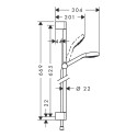 Dušo stovo komplektas HANSGROHE Croma Select S 65 cm 3jet srautas 14,7 l min, 26562400