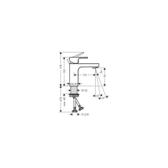 Praustuvo maišytuvas HANSGROHE Vernis Shape 100, 71569000