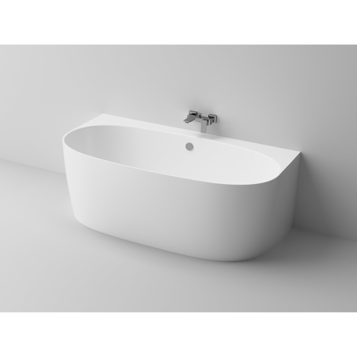 Akmens masės vonia glaudžiama prie sienos MEPA Aura 1578 x 860 mm
