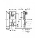 Potinkinio WC rėmo GROHE Solido su juodu mygtuku Even + VILLEROY & BOCH Subway 2.0 pakabinamo unitazo komplektas (6 in 1)