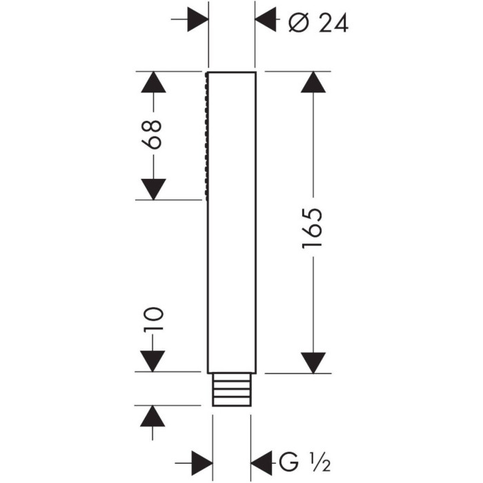 Dušo galvutė HANSGROHE Axor 1jet, 10531000