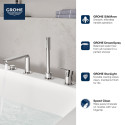 4 dalių maišytuvo voniai komplektas GROHE Lineare, 19577001