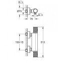 Termostatinis maišytuvas dušui su dušo stovu 92 cm GROHE Grohtherm 1000 Performance, 34835000