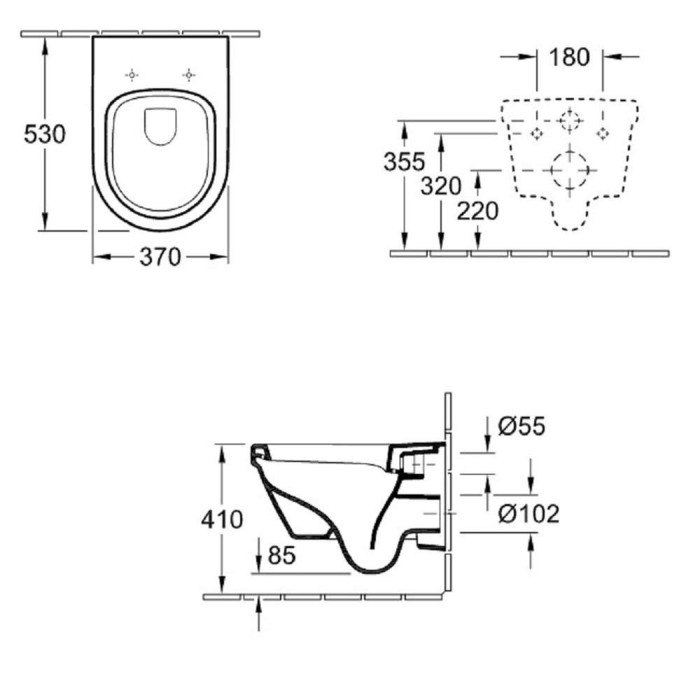 Pakabinamas unitazas VILLEROY & BOCH Architectura, Rimless su Ceramic plus danga, 4694HRR1
