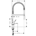 Virtuvės (plautuvės) maišytuvas HANSGROHE Cento XXL Semi-Pro 2jet, 14806000