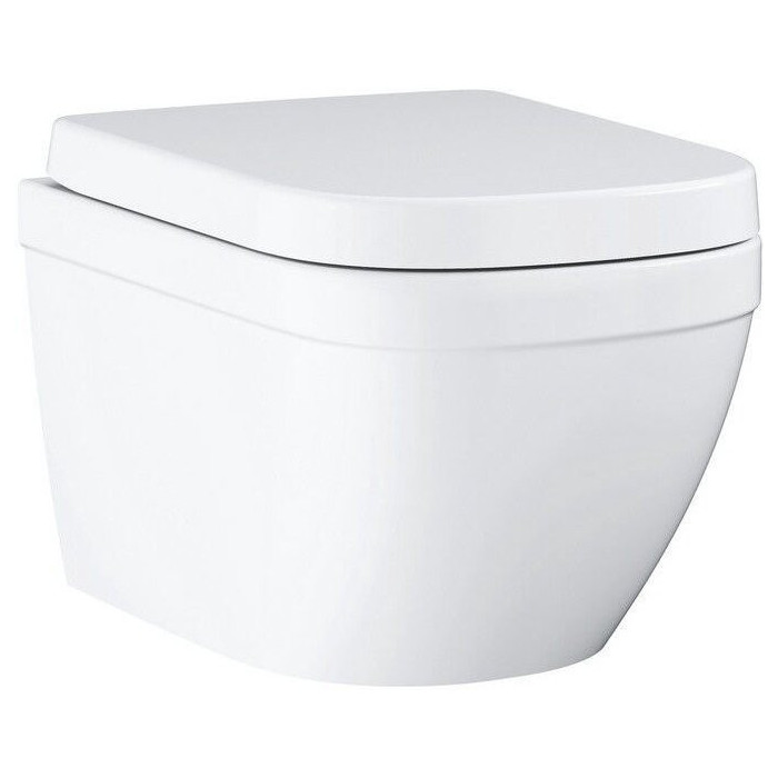 Pakabinamas unitazas GROHE Euro Ceramic Rimless su sėdyne ir dangčiu