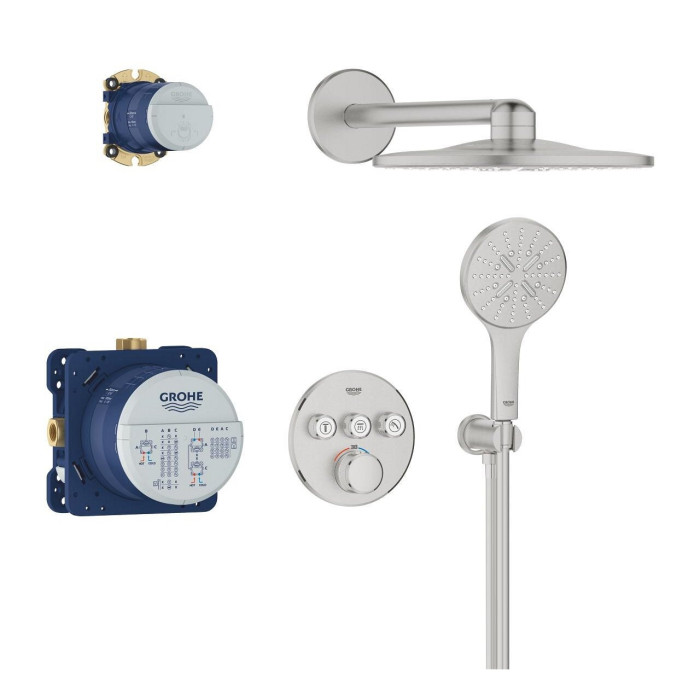 Potinkinis termostatinis dušo komplektas GROHE Grohtherm SmartControl Rainshower SmartActive 310, 34863DC0