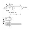 Potinkinis maišytuvas praustuvui GROHE Essence 230 mm, 29193A01