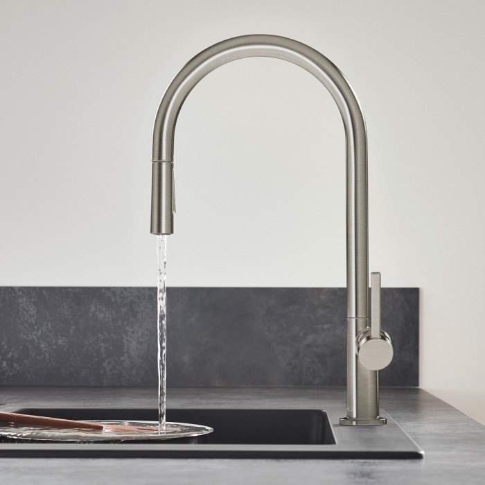 Virtuvinis (plautuvės) maišytuvas su ištraukiama žarna HANSGROHE Talis M54 210 2jet, 72800800
