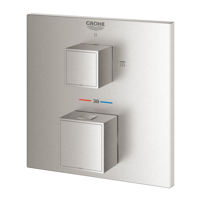 Virštinkinė dalis GROHE Grohtherm Cube 2 išėjimų, 24154DC0
