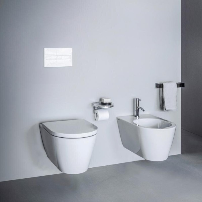 Pakabinamas unitazas Kartell by LAUFEN Rimless su SoftClose dangčiu, balta-matinė