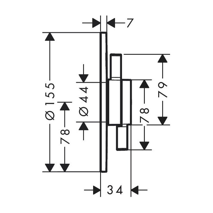 Termostatas HANSGROHE DouTurn E 2 funkcijų, 75418670