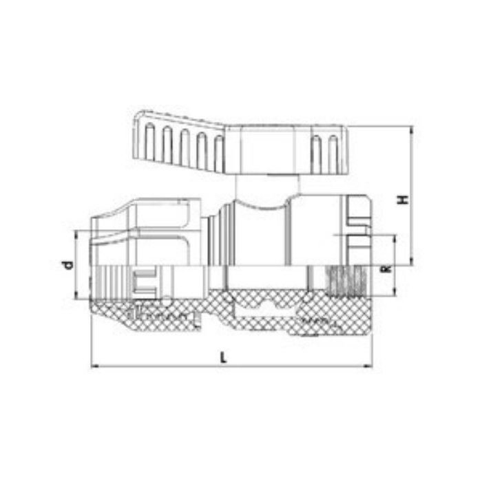 Plastikinis užveržiamas ventilis PE vamzdžiui PIMTAS 63 x 2 1/2" vidus, EX234400634