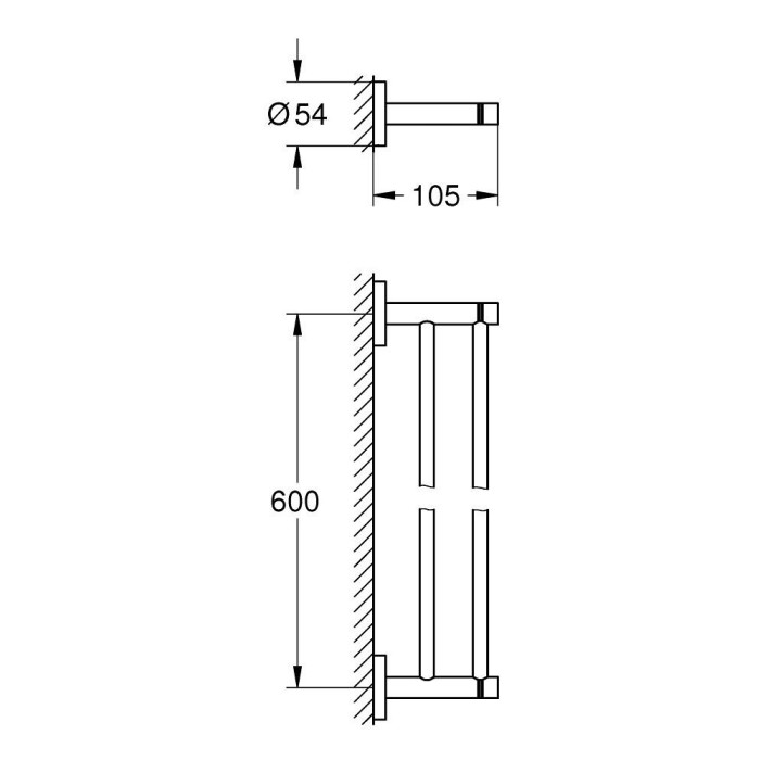 Laikiklis dvigubas rankšluosčiui GROHE Essentials, 40802001