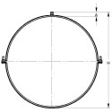 Laikiklis ventiliacijos vamzdžiui su triukšmo slopinimo įdėklu MEFA 100 mm (sriegis M8)