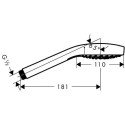 Dušo galvutė HANSGROHE Croma Select S 3jet, Vario Ecosmart, chromas / balta, 26803400