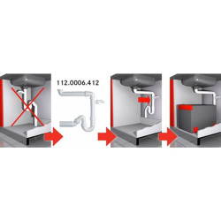 Sifonas plautuvei FRANKE 1 1/2"" x 50 mm taupantis vietą
