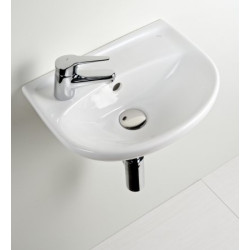 Praustuvas mažas pakabinamas JIKA Lyra Plus, 400 x 310 mm, (maišytuvo anga kairėje)