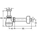 Sifonas bidė su nusėdintuvu, be ventilio VIEGA 1 1/4"" x 32 mm, 120337