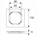 Nerūdijančio plieno grotelės skirtos natūraliam akmeniui priklijuoti TECEdrainpoint S, 100 x 100 mm