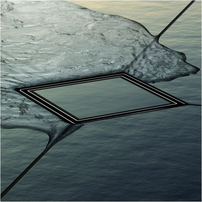 Nerūdijančio plieno grotelės skirtos įklijuojamai plytelei "plate" TECEdrainpoint S, 150 x 150 mm