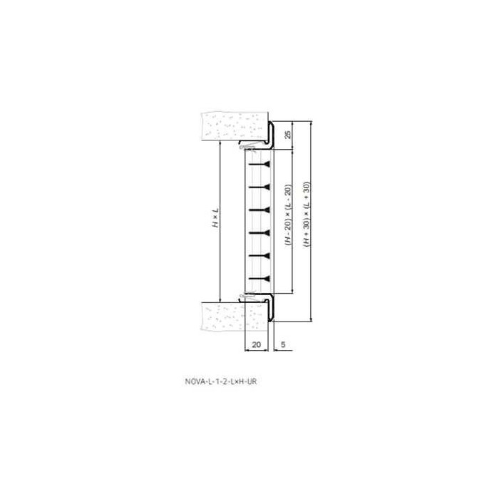 Grotelės SYSTEMAIR 200 x 100, Nova-L-1-2