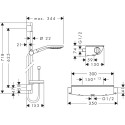 Termostatinis maišytuvas HANSGROHE Ecostat Select su 65 cm dušo stovu Raindance Select S, 27036000