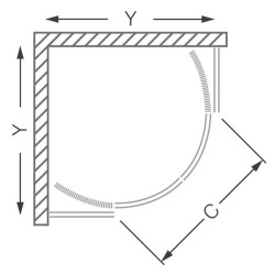Dušo kabina ROLTECHNIK LLR2 80 x 80 cm