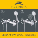 Maišytuvas voniai RUBINETA ULTRA-10/K (SW) (BK), juodas-matinis