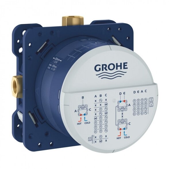 Potinkinis termostatinis dušo komplektas GROHE Grohtherm SmartControl, phantom black Nr. 1 14